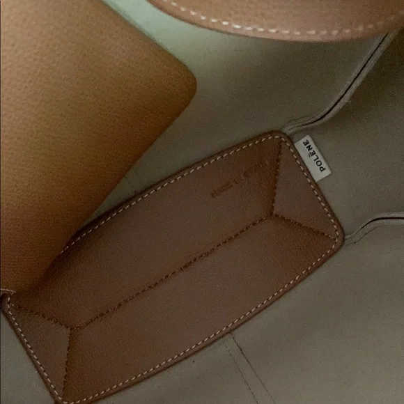 Polene Cyme Mini Camel Grainé Bag - Picture 5 of 12